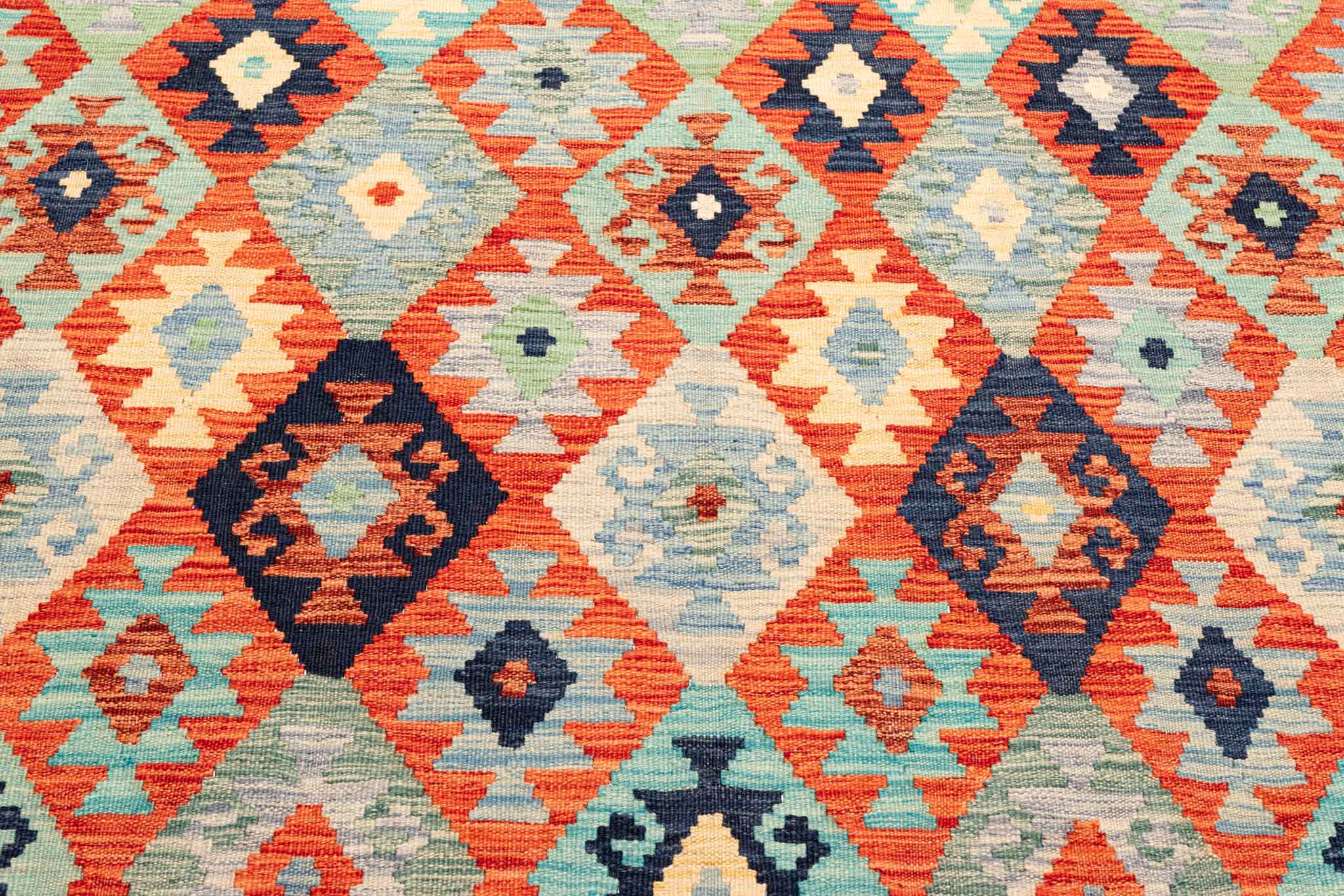 Afghanischer Kelim – 345 × 258 cm – handgewebt aus Schurwolle