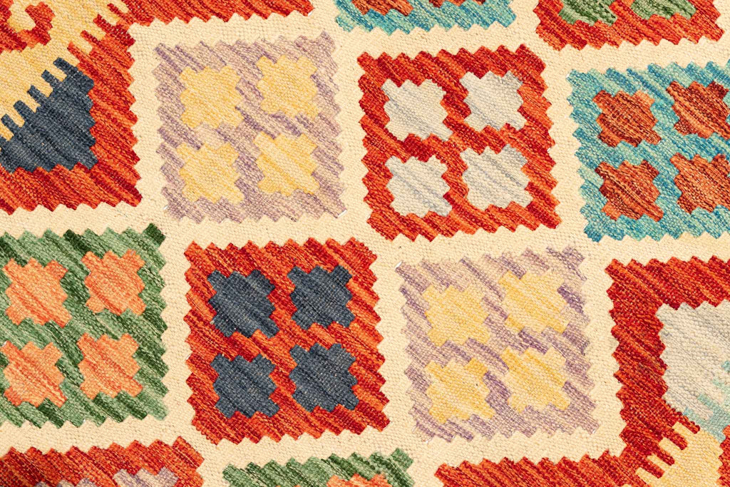 Afghanischer Kelim – 200 × 80 cm – handgewebt aus Schurwolle