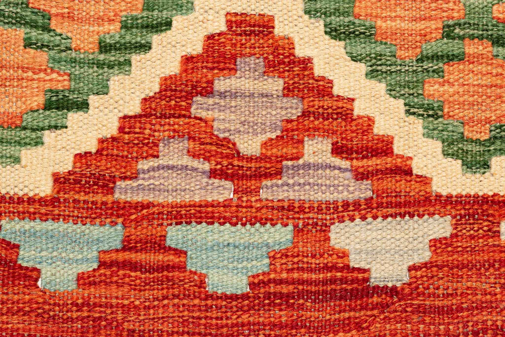 Afghanischer Kelim – 200 × 80 cm – handgewebt aus Schurwolle