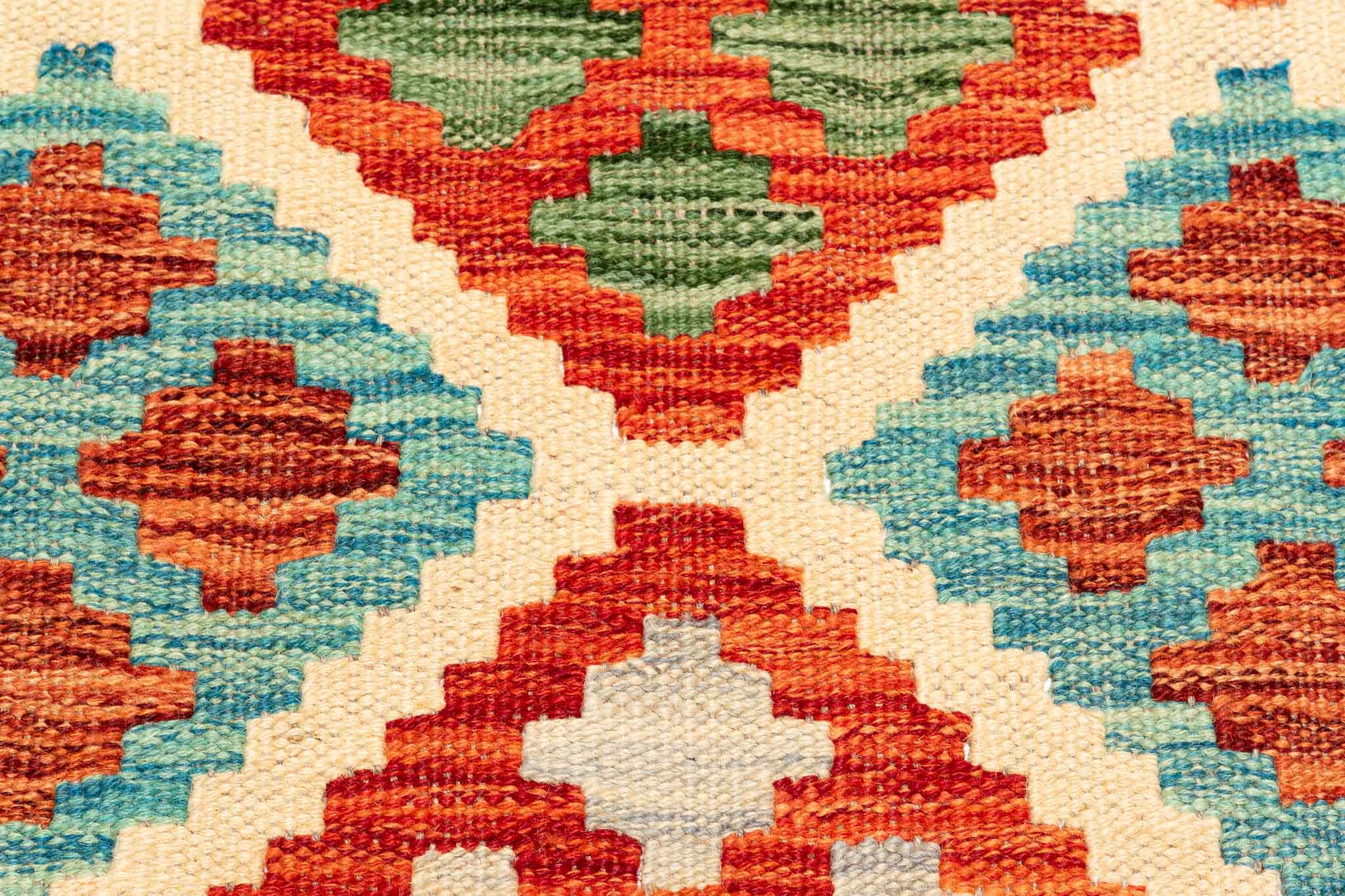 Afghanischer Kelim – 200 × 80 cm – handgewebt aus Schurwolle