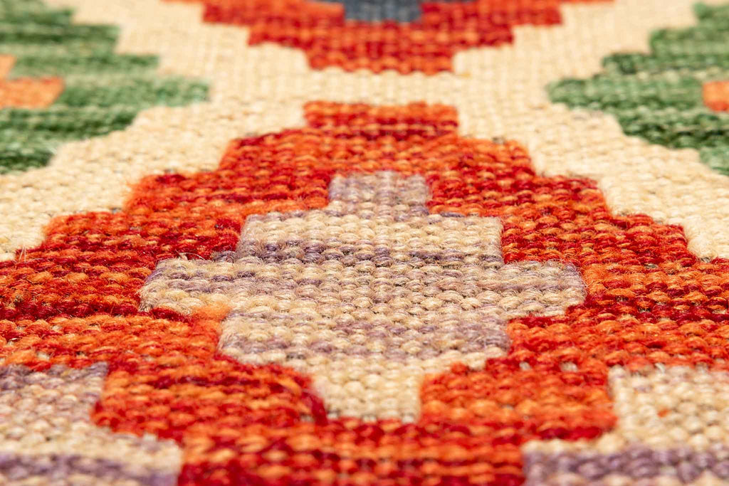 Afghanischer Kelim – 200 × 80 cm – handgewebt aus Schurwolle