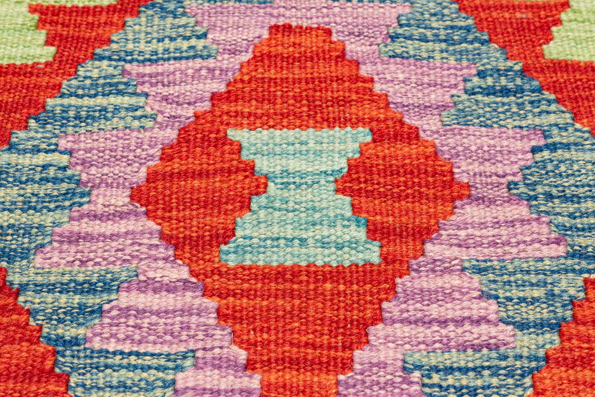 Afghanischer Kelim – 195 × 85 cm – handgewebt aus Schurwolle