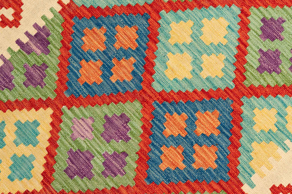 Afghanischer Kelim – 297 × 81 cm – handgewebt aus Schurwolle