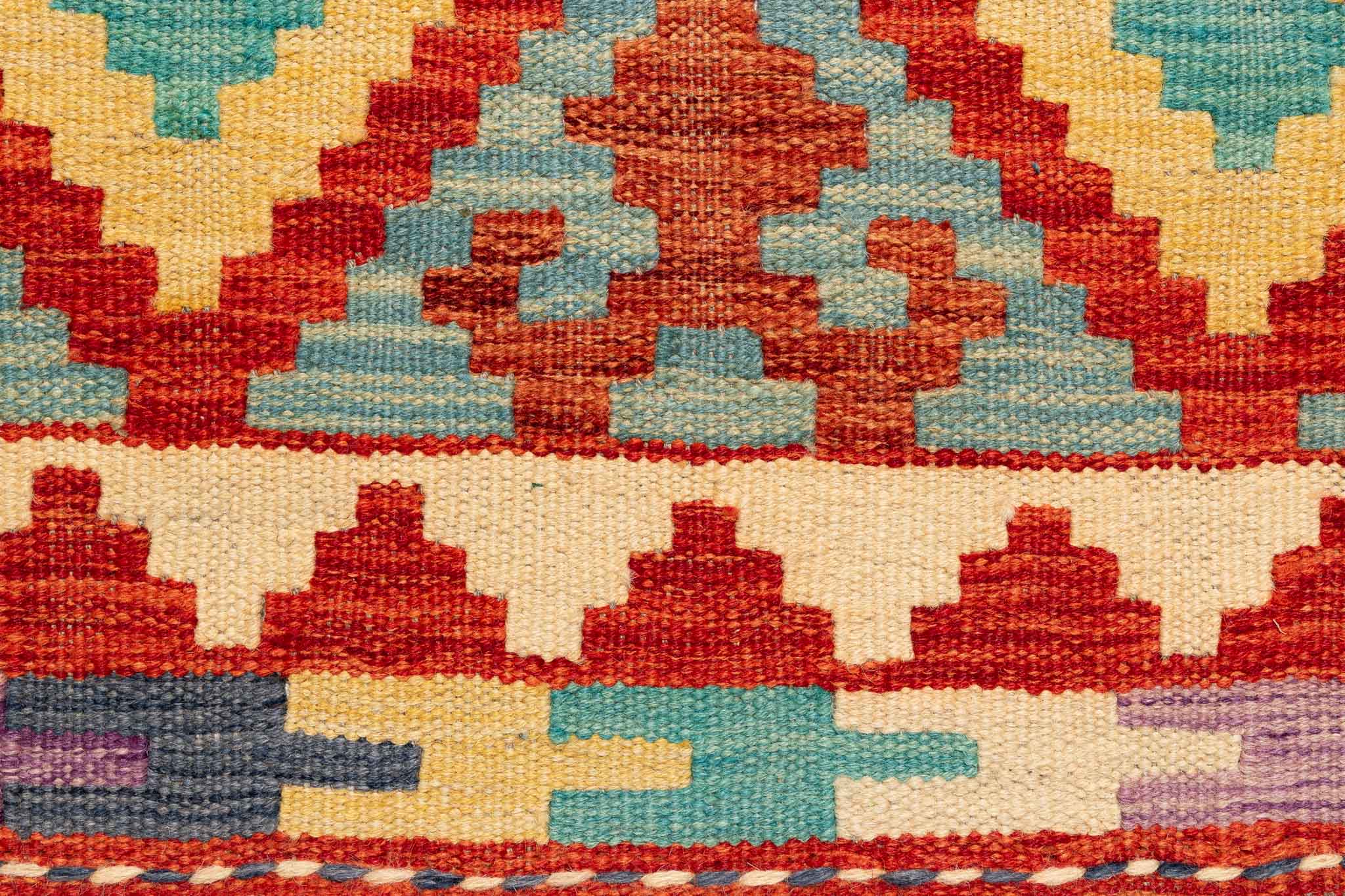 Afghanischer Kelim – 297 × 81 cm – handgewebt aus Schurwolle