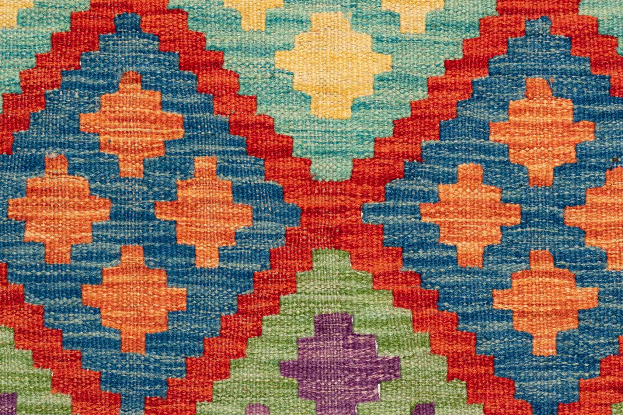 Afghanischer Kelim – 297 × 81 cm – handgewebt aus Schurwolle