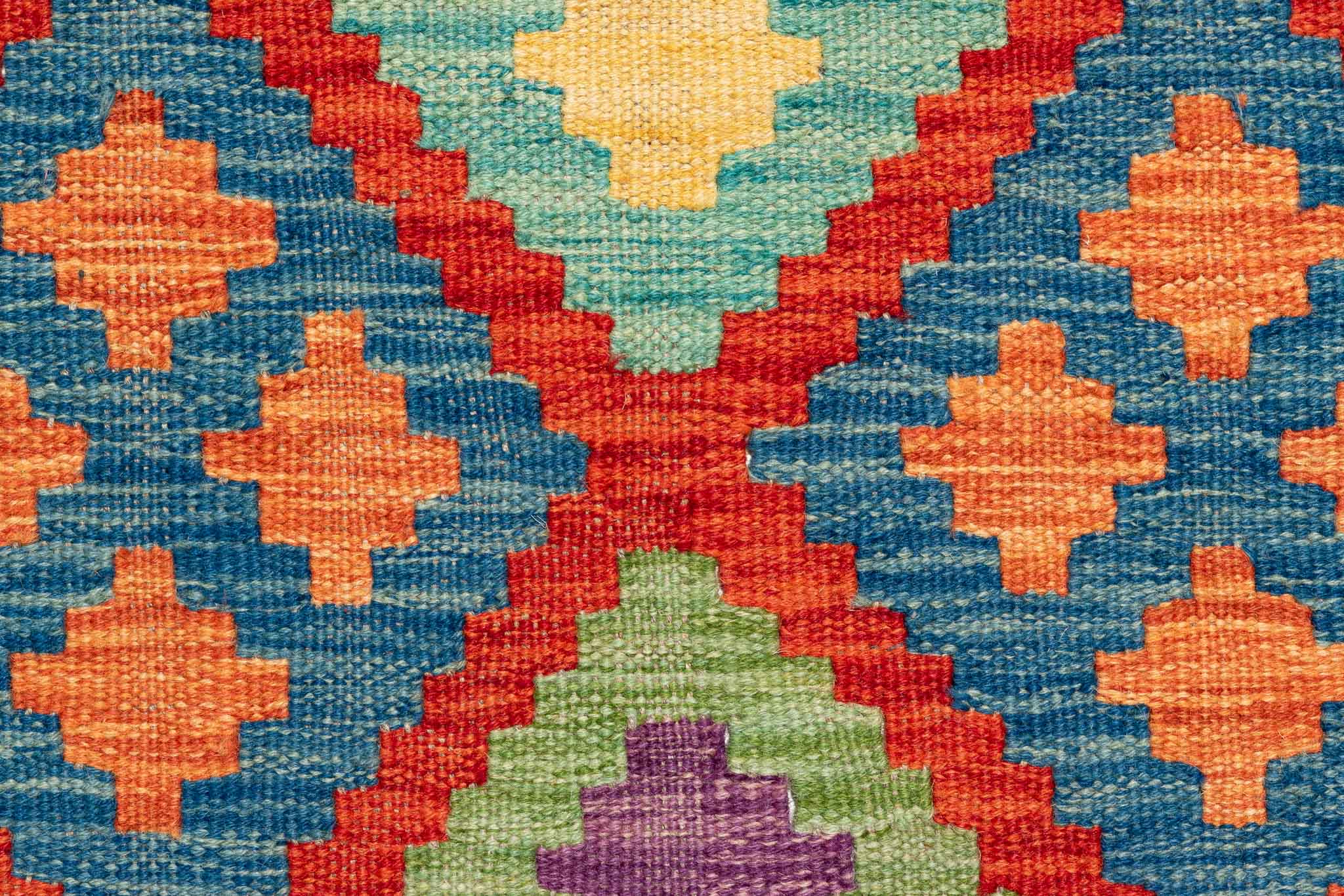 Afghanischer Kelim – 297 × 81 cm – handgewebt aus Schurwolle