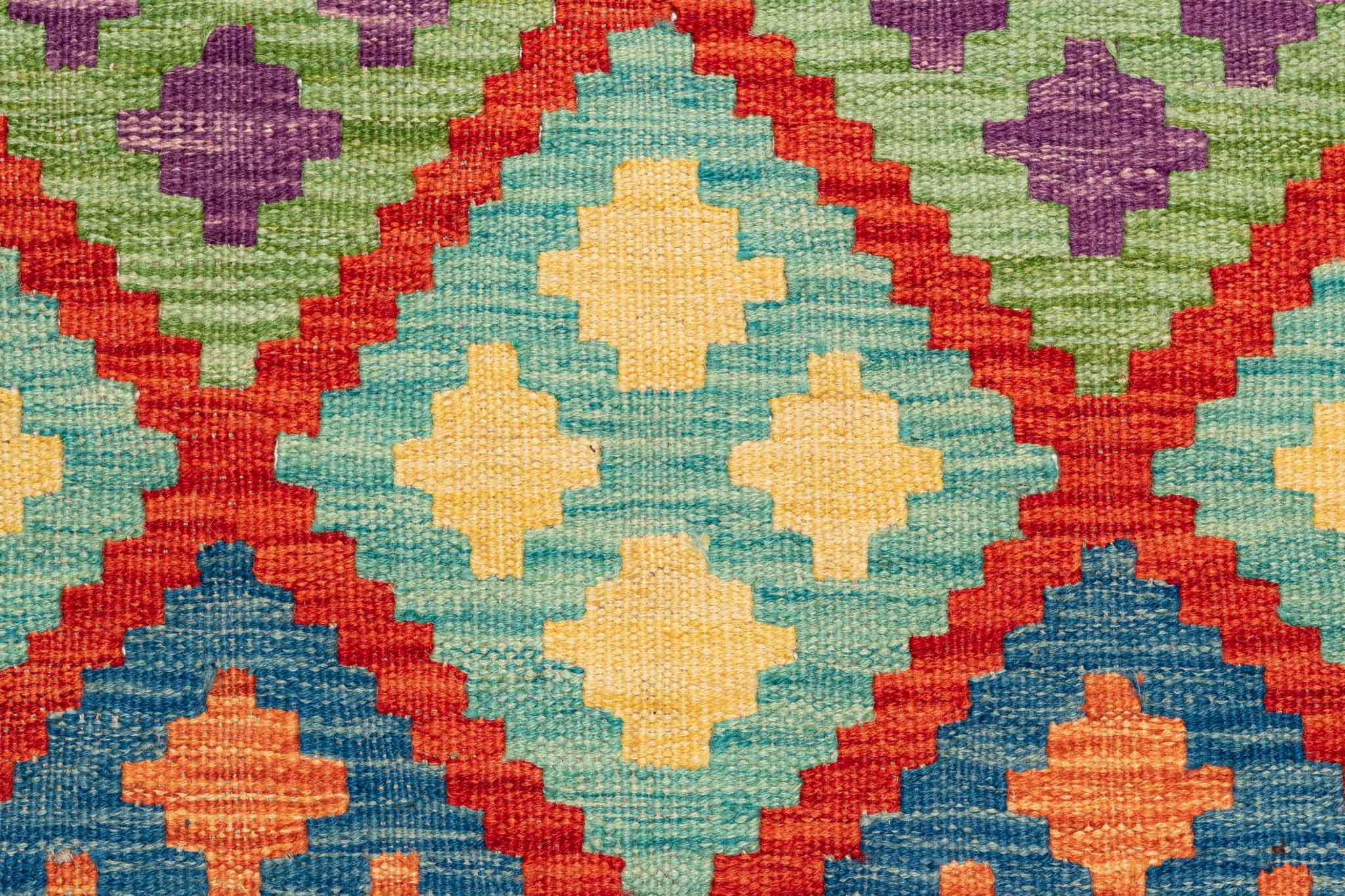 Afghanischer Kelim – 297 × 81 cm – handgewebt aus Schurwolle