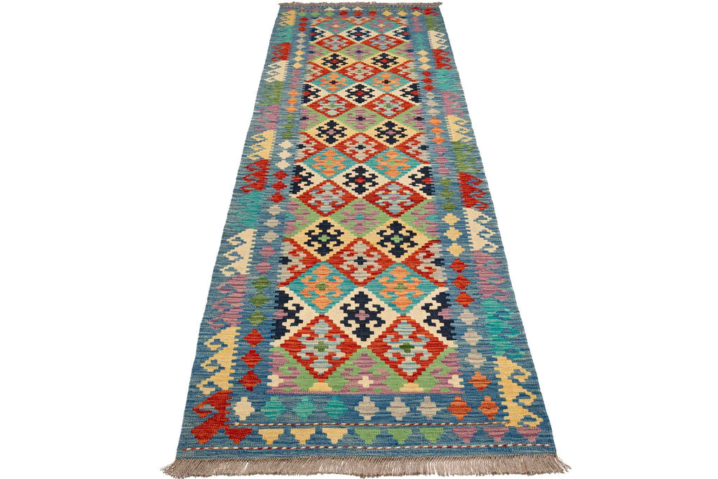 Afghanischer Kelim – 290 × 84 cm – handgewebt aus Schurwolle