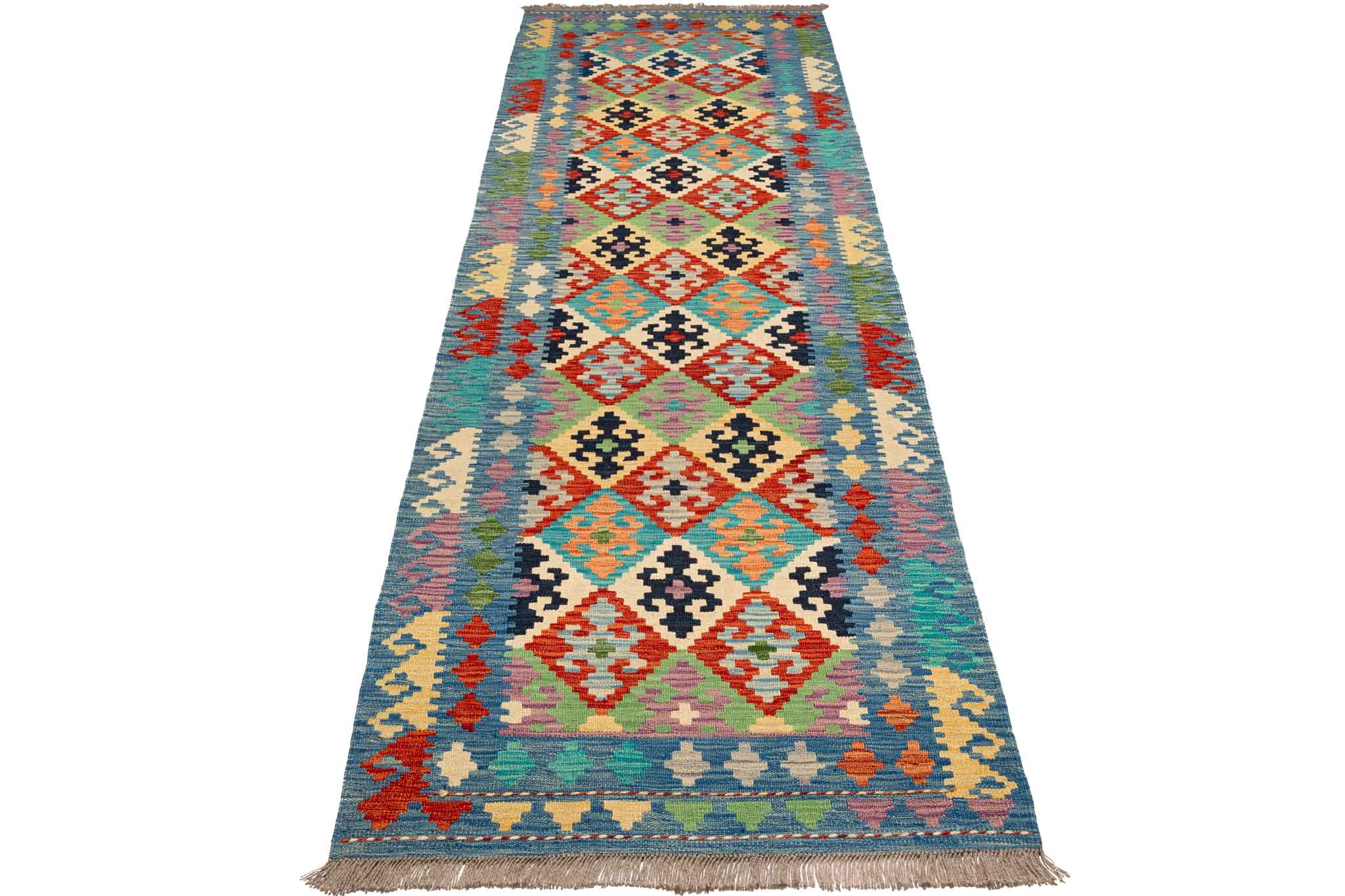 Afghanischer Kelim – 290 × 84 cm – handgewebt aus Schurwolle