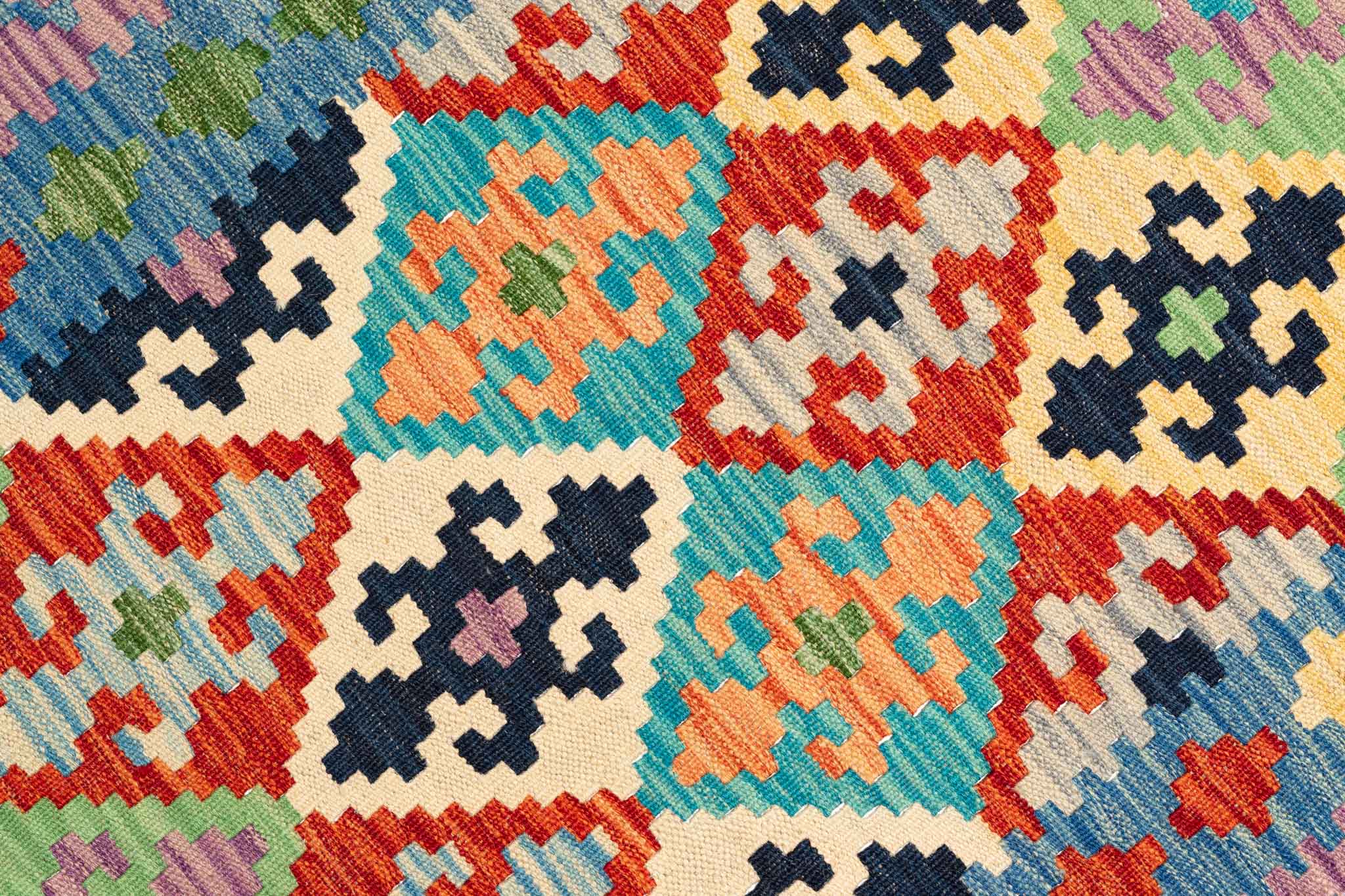 Afghanischer Kelim – 290 × 84 cm – handgewebt aus Schurwolle