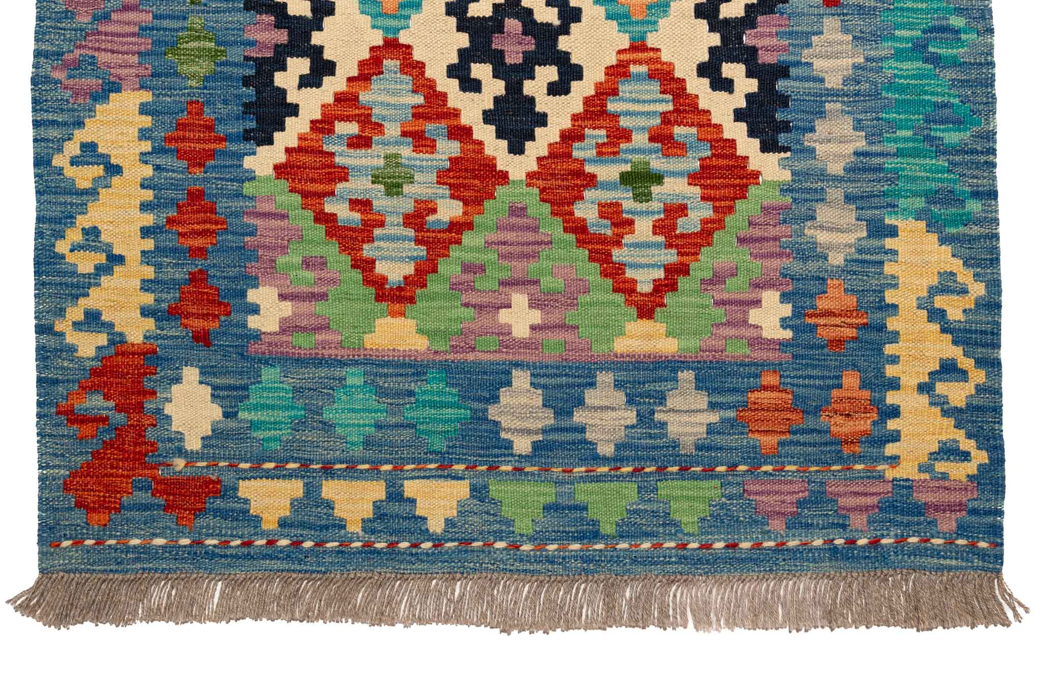 Afghanischer Kelim – 290 × 84 cm – handgewebt aus Schurwolle