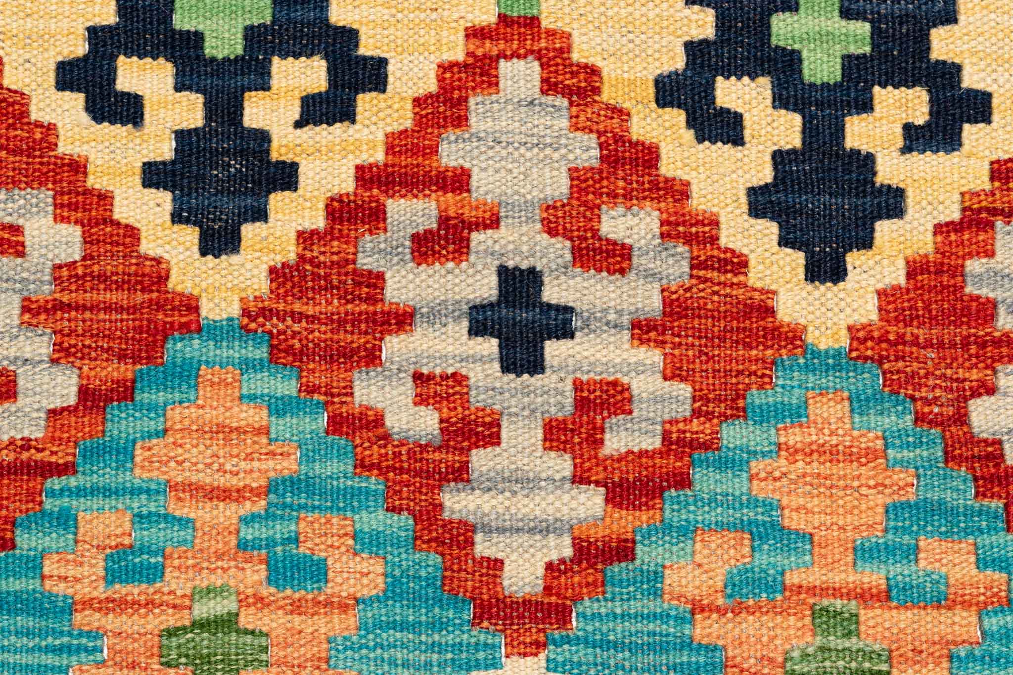 Afghanischer Kelim – 290 × 84 cm – handgewebt aus Schurwolle