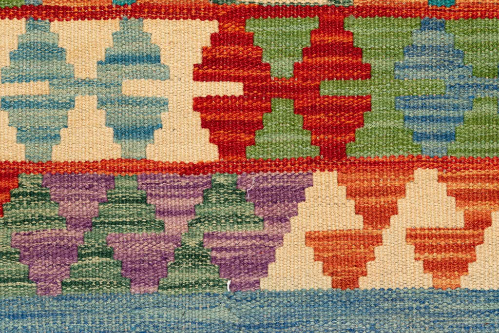 Afghanischer Kelim – 294 × 88 cm – handgewebt aus Schurwolle