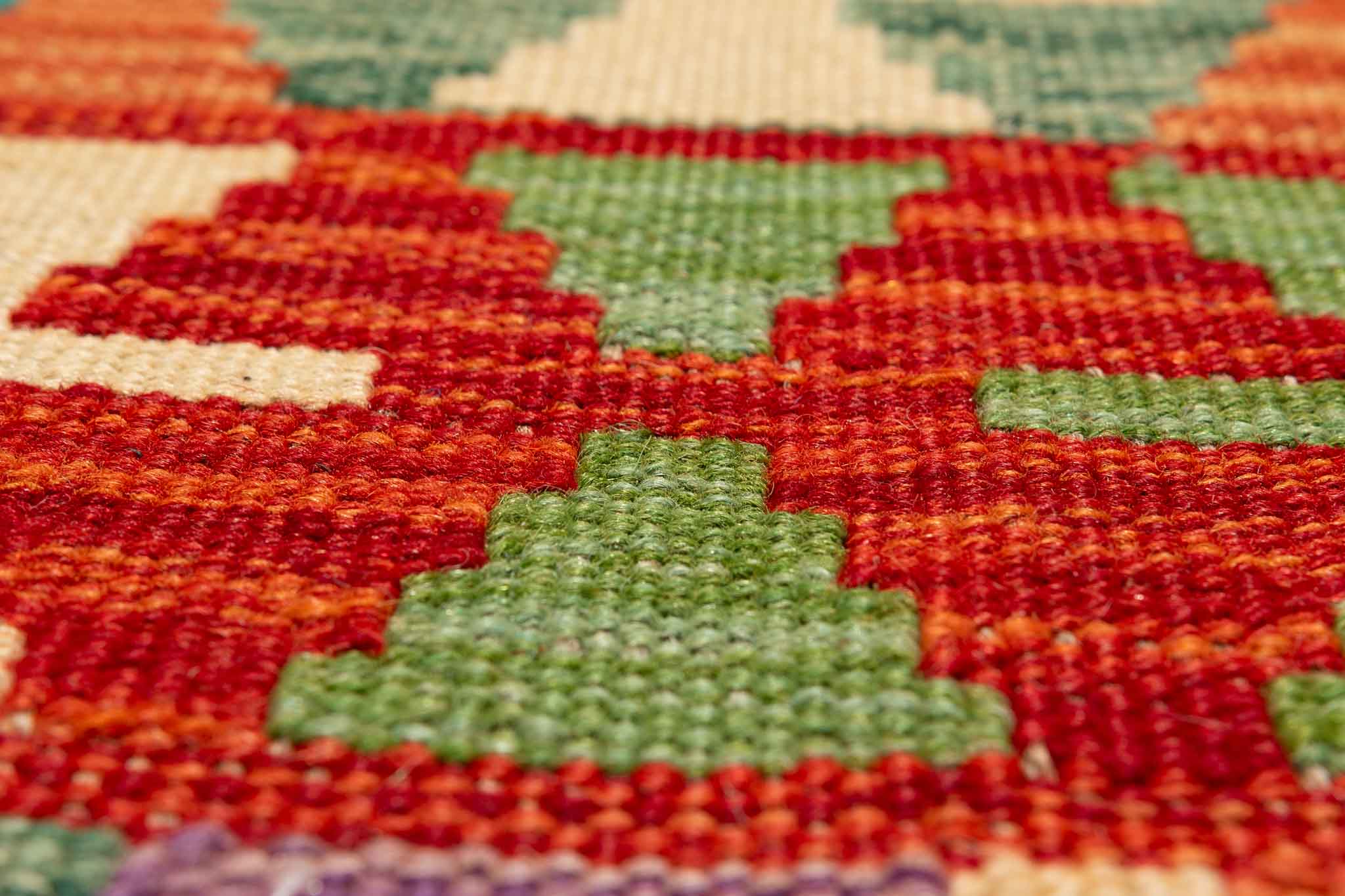 Afghanischer Kelim – 294 × 88 cm – handgewebt aus Schurwolle