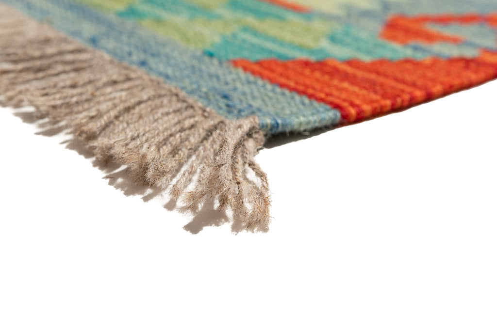 Afghanischer Kelim – 294 × 88 cm – handgewebt aus Schurwolle