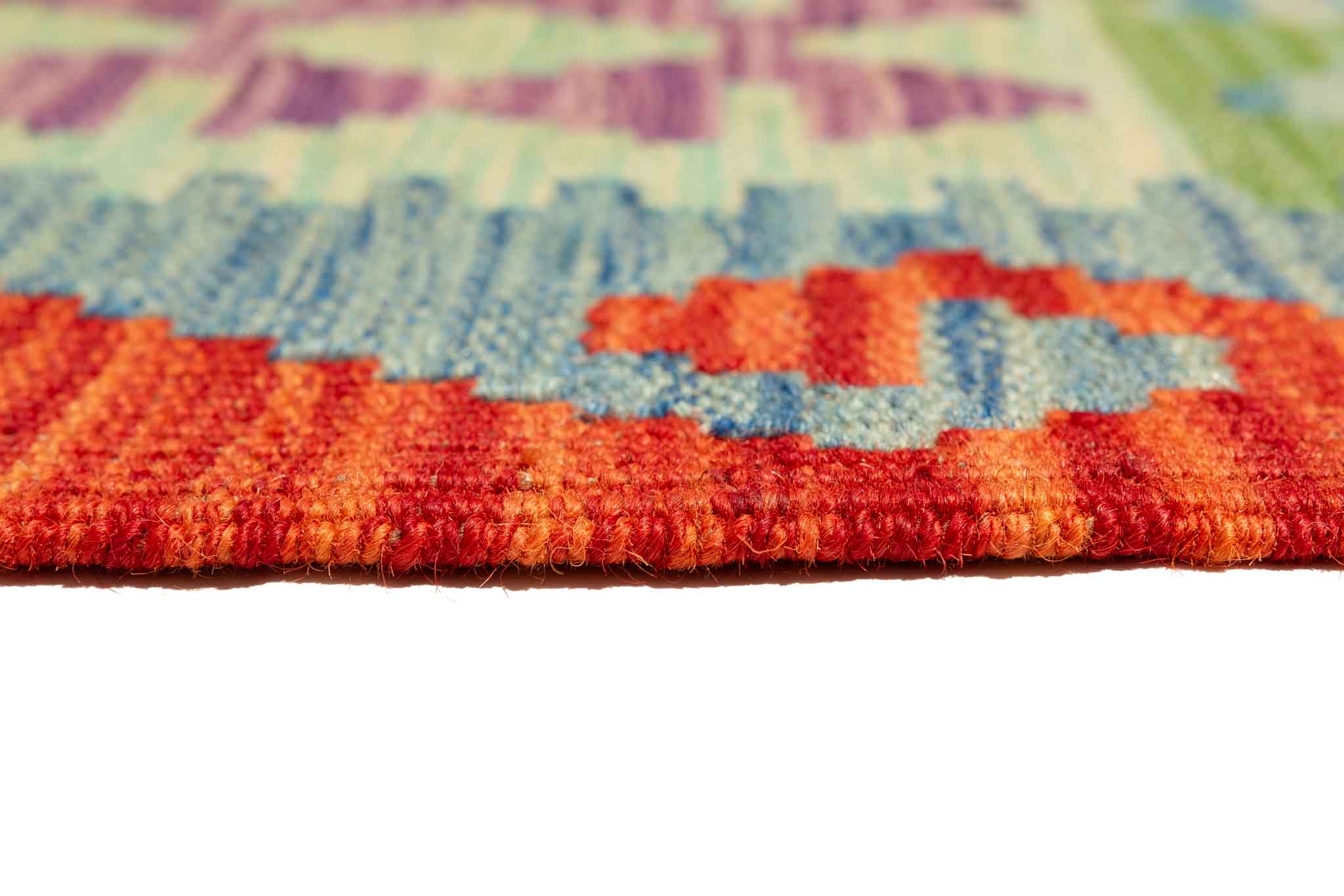 Afghanischer Kelim – 294 × 88 cm – handgewebt aus Schurwolle