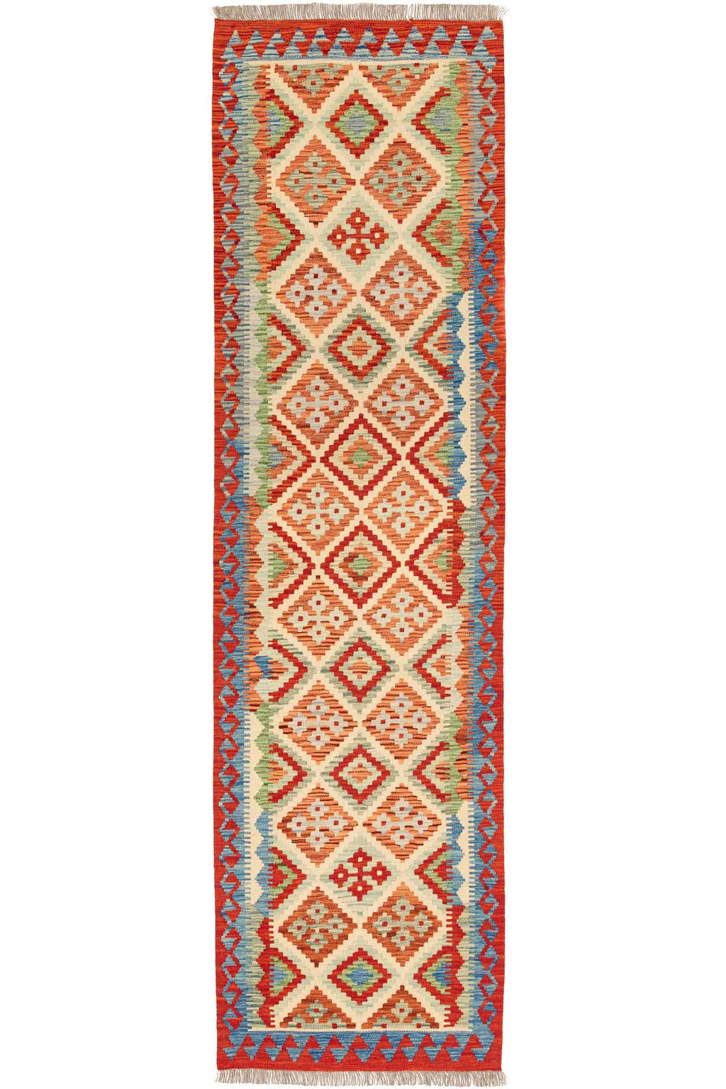 Afghanischer Kelim – 293 × 80 cm – handgewebt aus Schurwolle