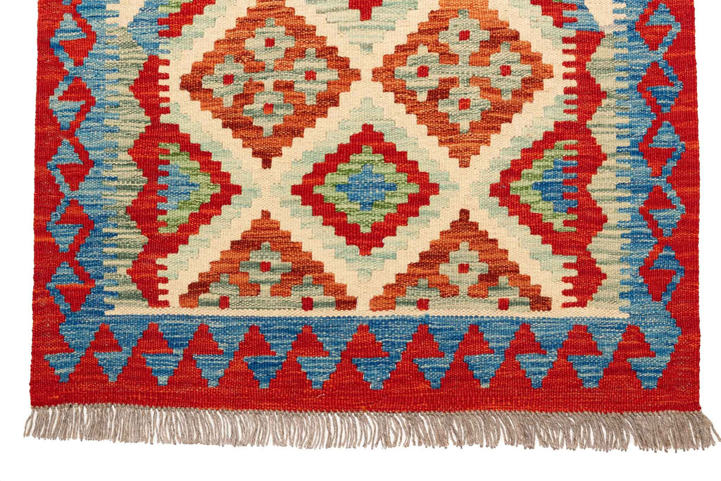 Afghanischer Kelim – 293 × 80 cm – handgewebt aus Schurwolle