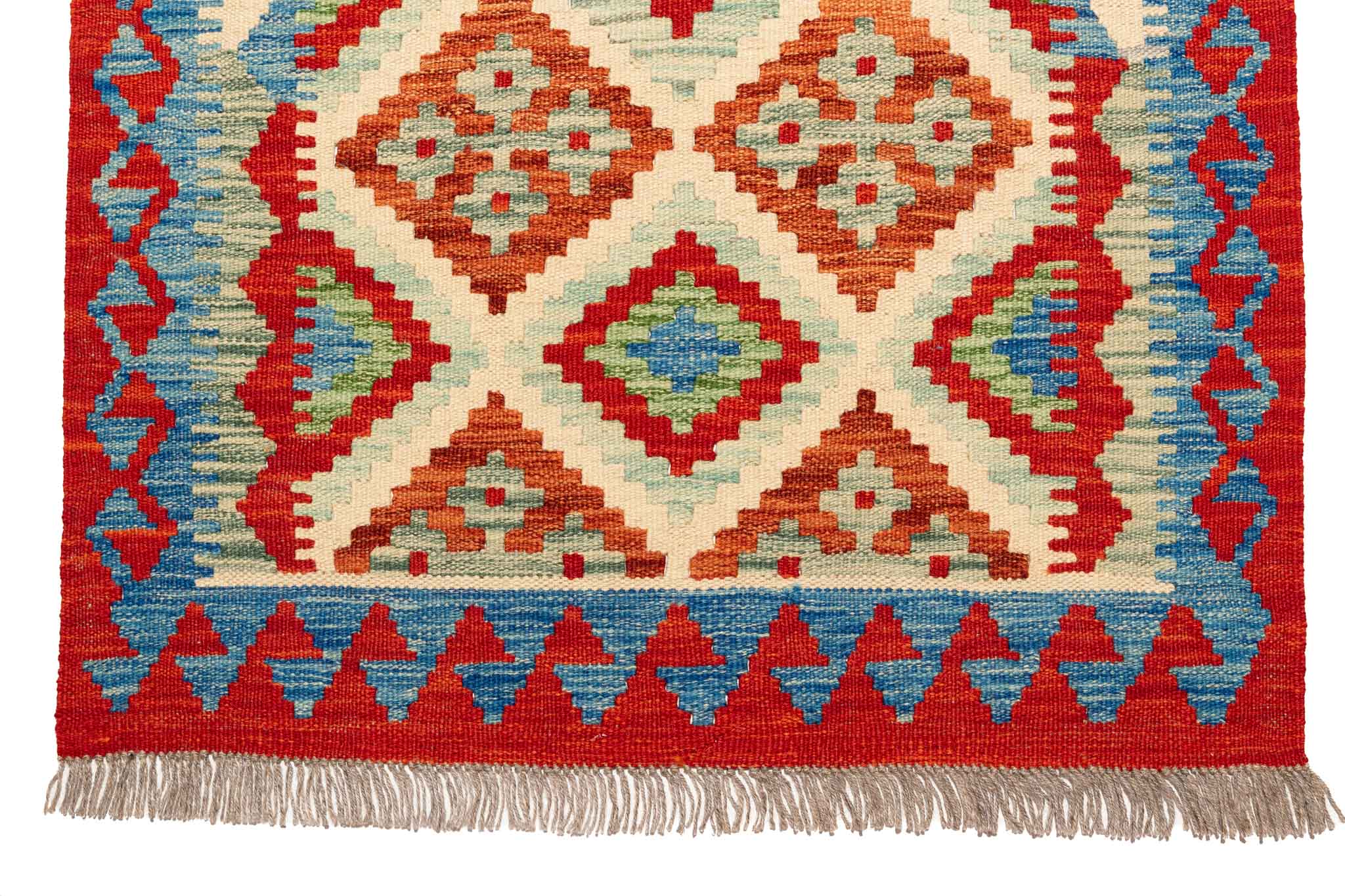 Afghanischer Kelim – 293 × 80 cm – handgewebt aus Schurwolle