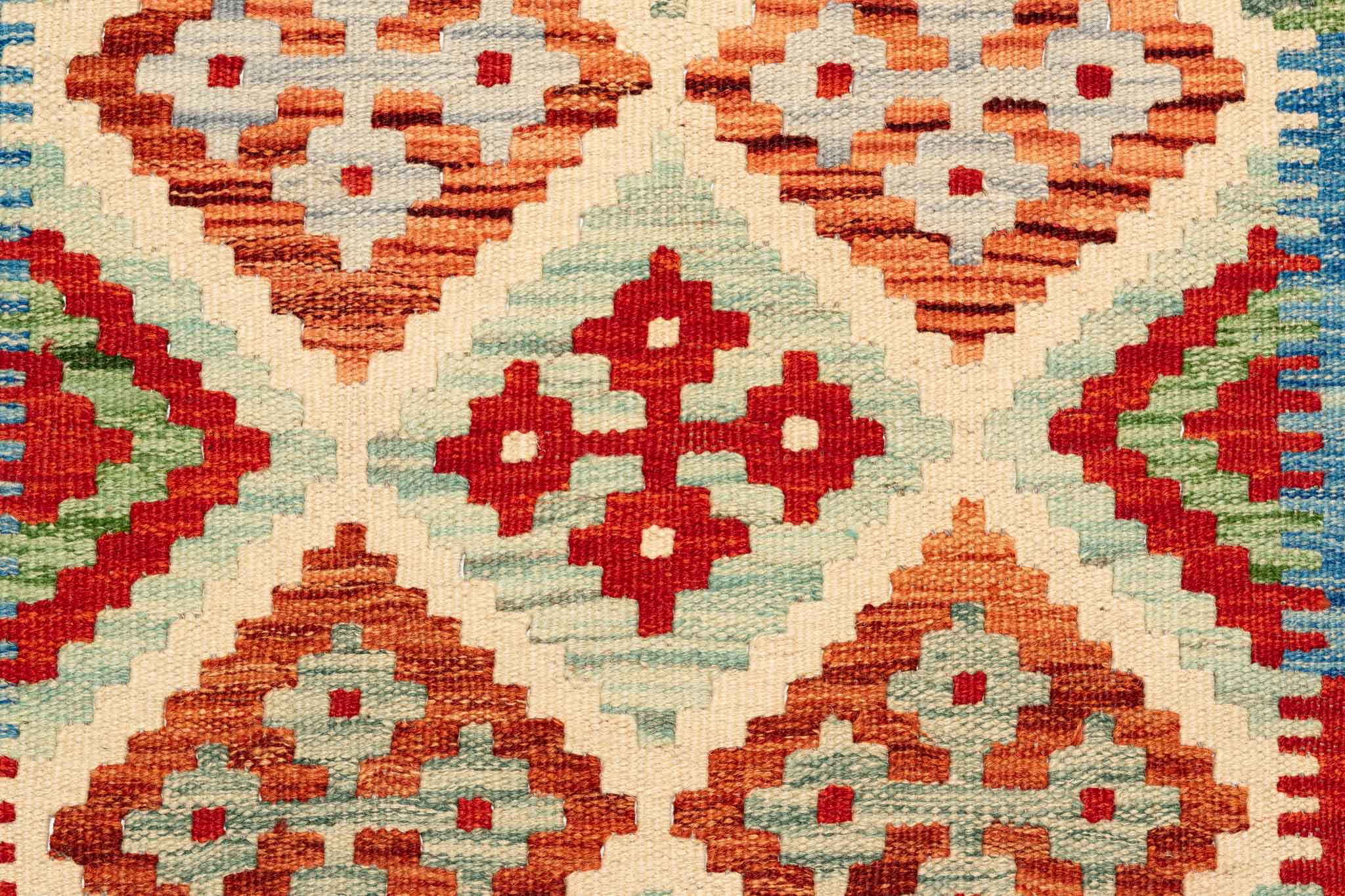 Afghanischer Kelim – 293 × 80 cm – handgewebt aus Schurwolle