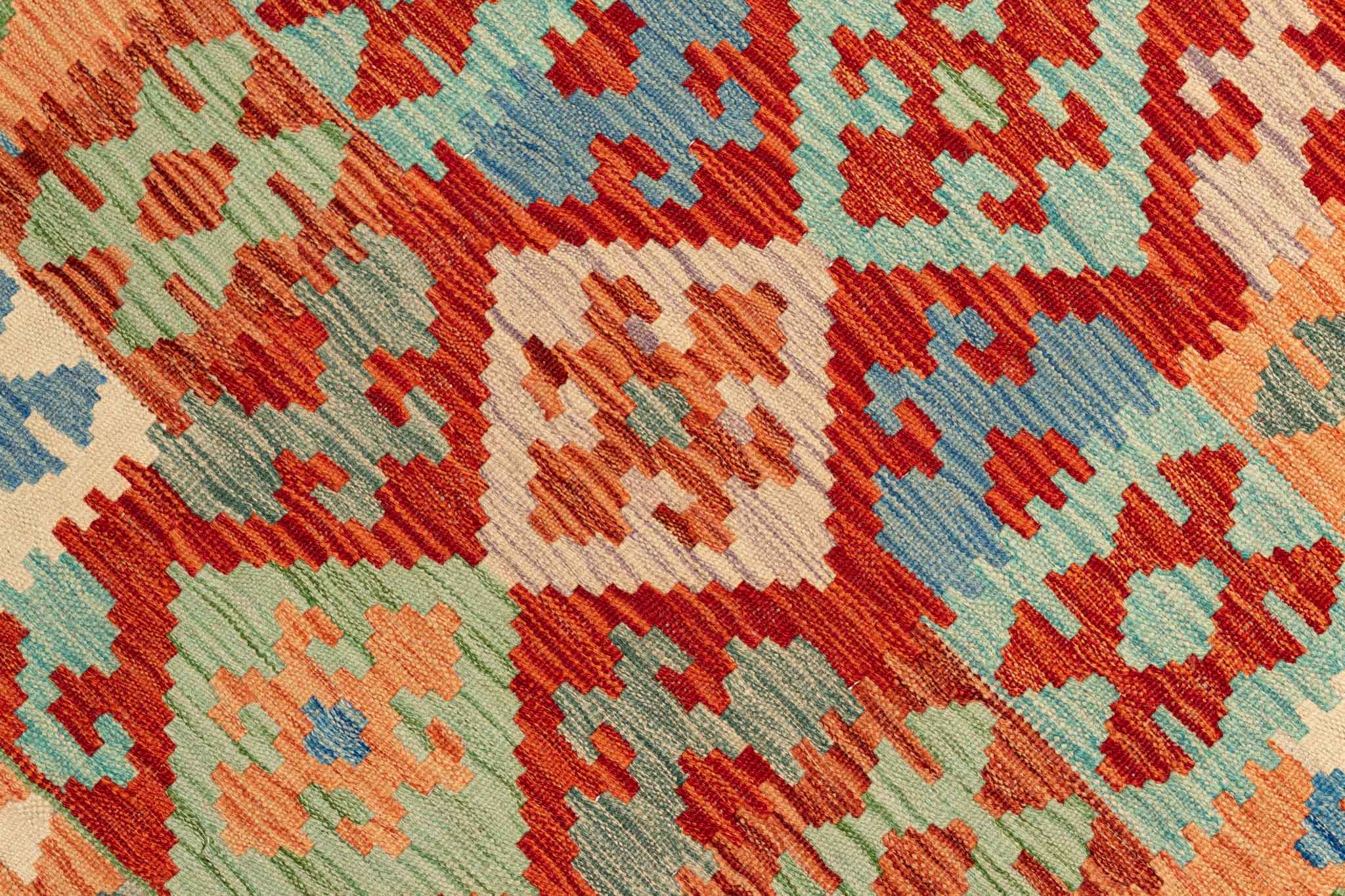 Afghanischer Kelim – 292 × 83 cm – handgewebt aus Schurwolle