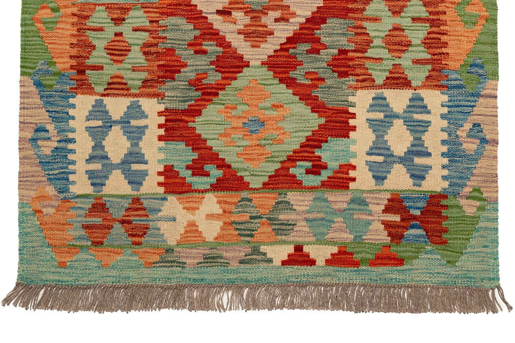 Afghanischer Kelim – 292 × 83 cm – handgewebt aus Schurwolle