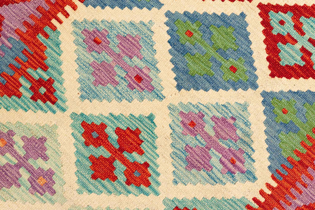 Afghanischer Kelim – 305 × 79 cm – handgewebt aus Schurwolle