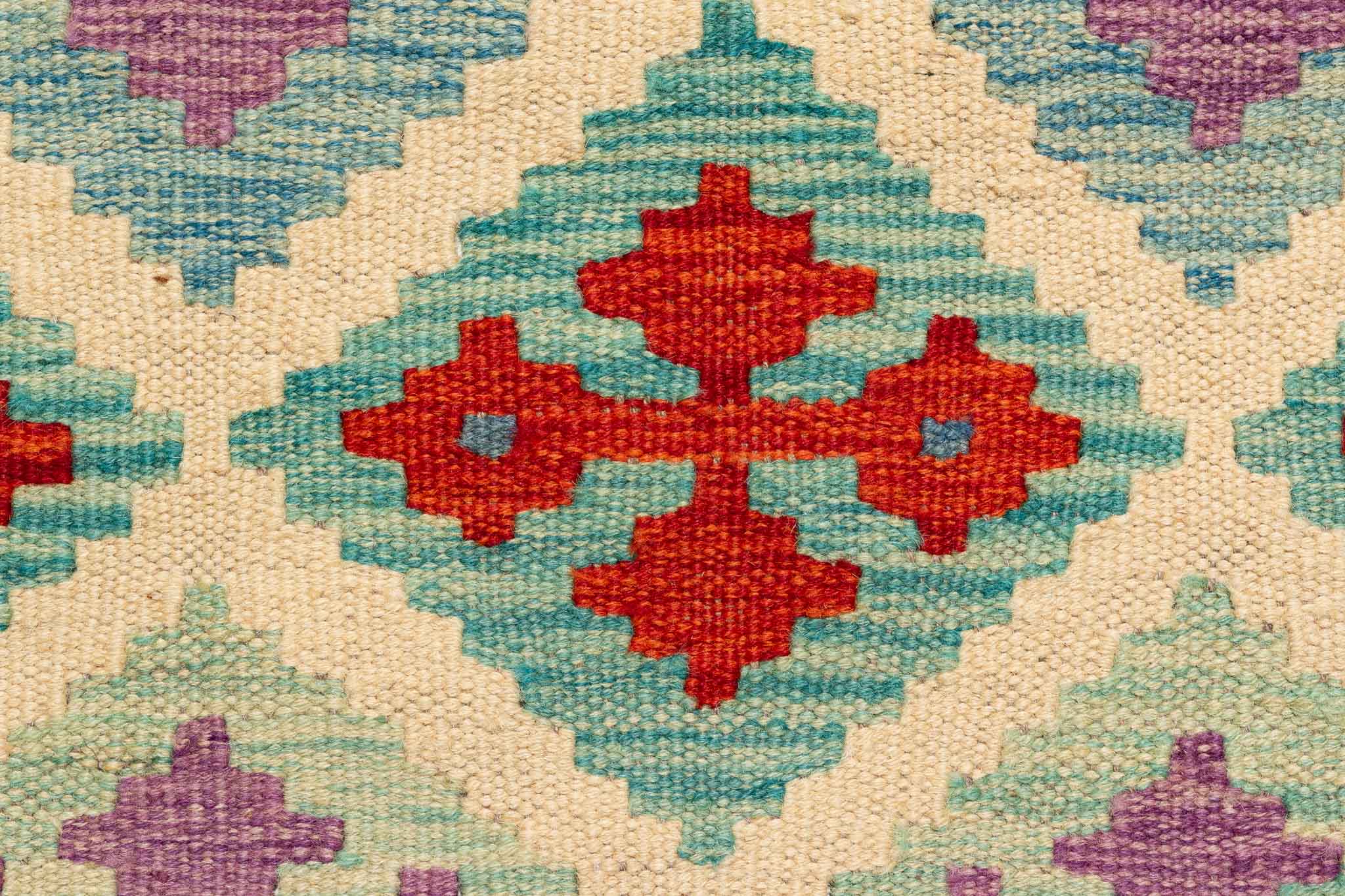 Afghanischer Kelim – 305 × 79 cm – handgewebt aus Schurwolle