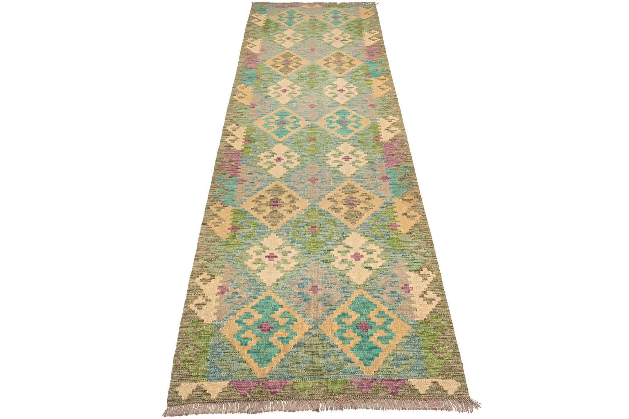 Afghanischer Kelim – 288 × 83 cm – handgewebt aus Schurwolle