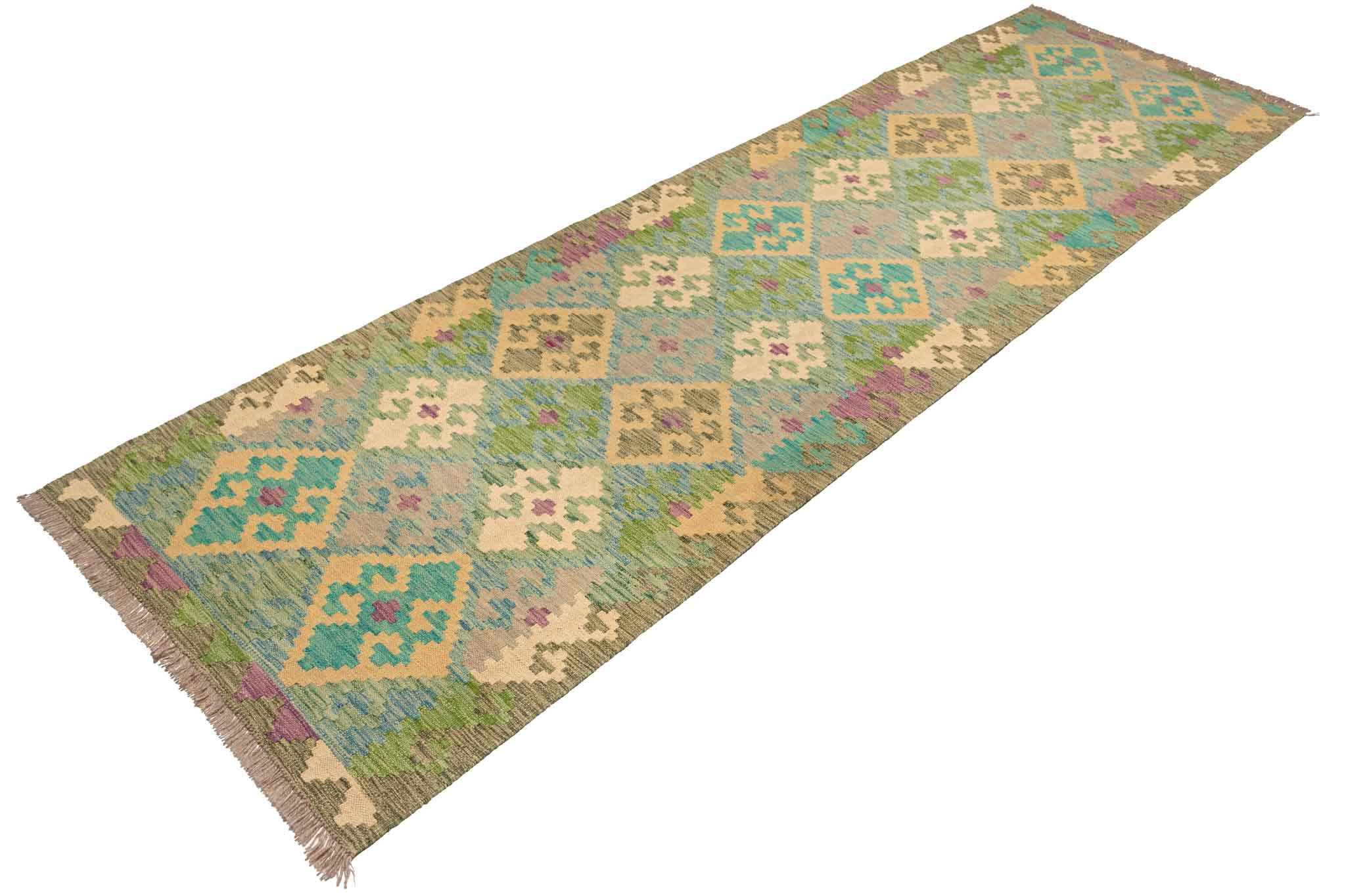 Afghanischer Kelim – 288 × 83 cm – handgewebt aus Schurwolle