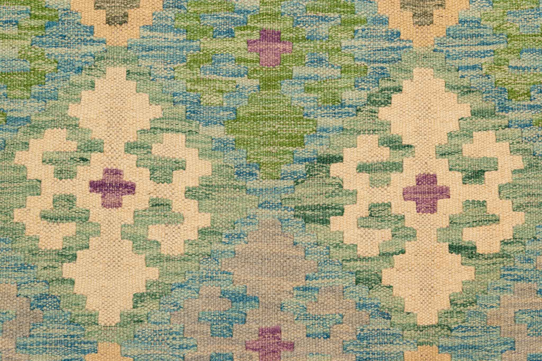 Afghanischer Kelim – 288 × 83 cm – handgewebt aus Schurwolle