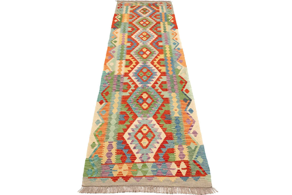 Afghanischer Kelim – 289 × 81 cm – handgewebt aus Schurwolle