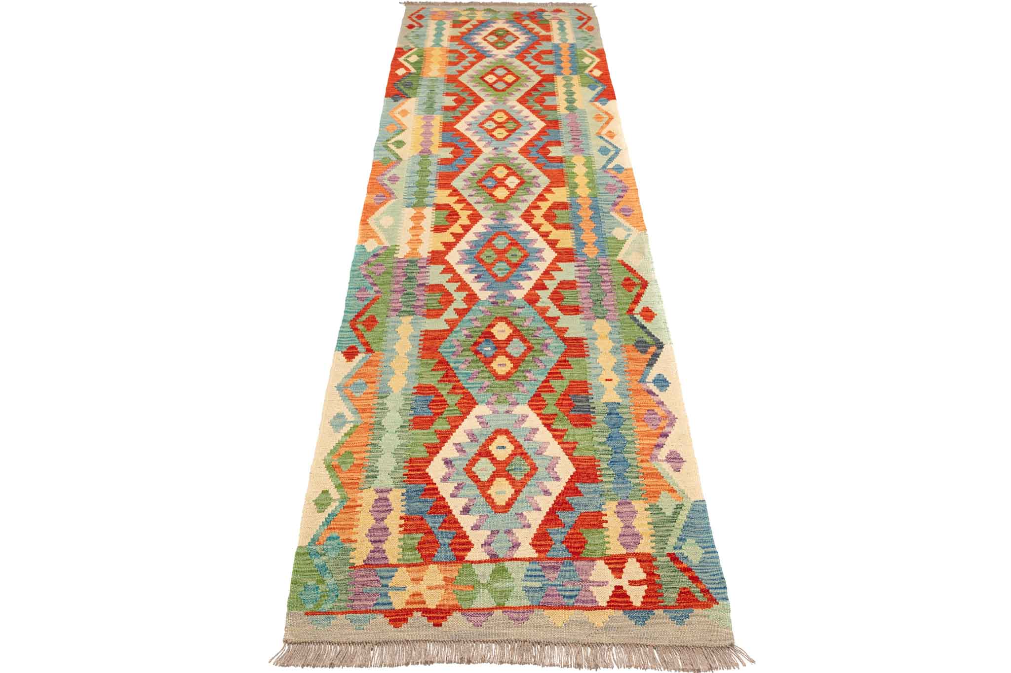 Afghanischer Kelim – 289 × 81 cm – handgewebt aus Schurwolle