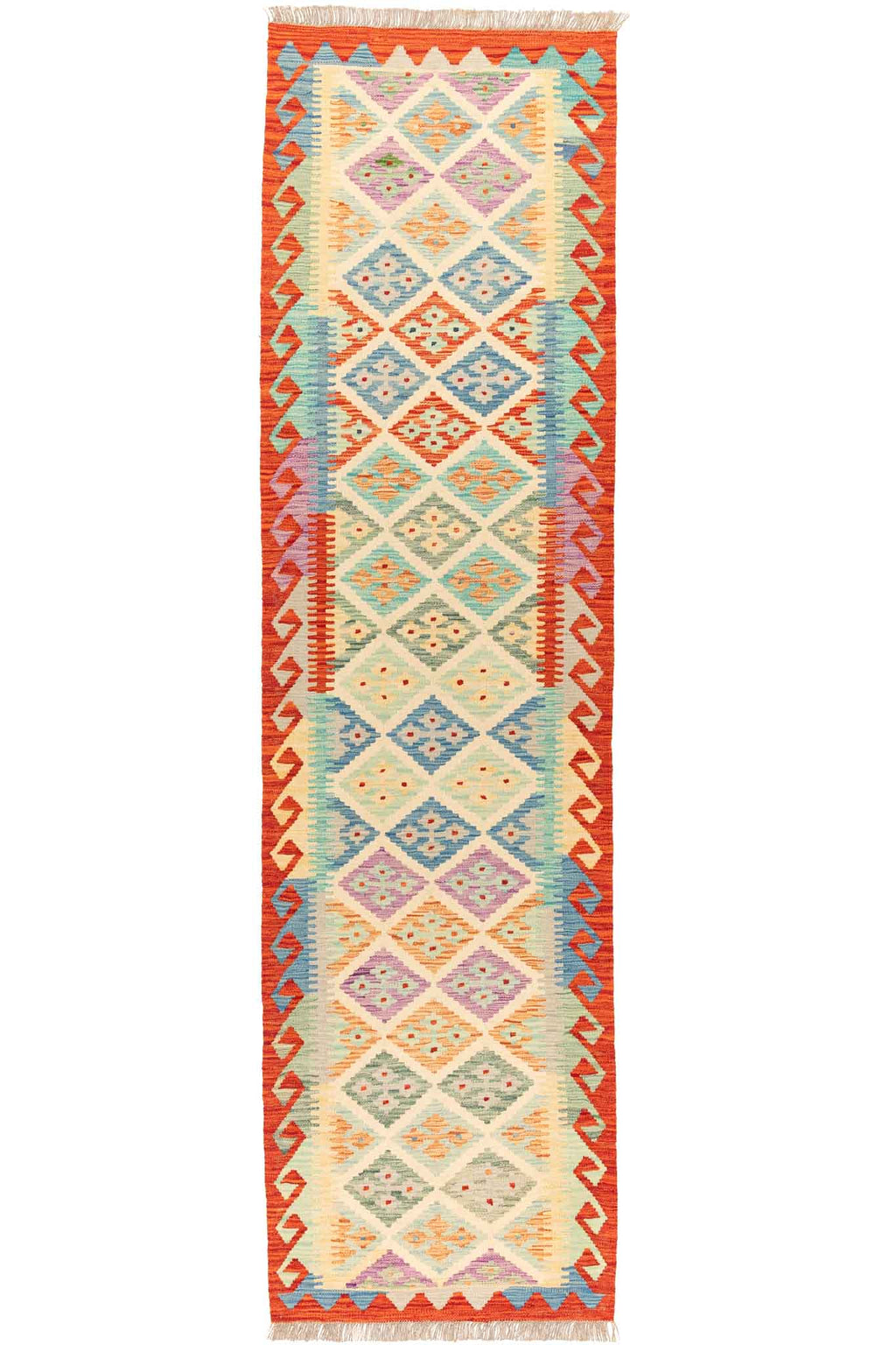 Afghanischer Kelim – 288 × 78 cm – handgewebt aus Schurwolle