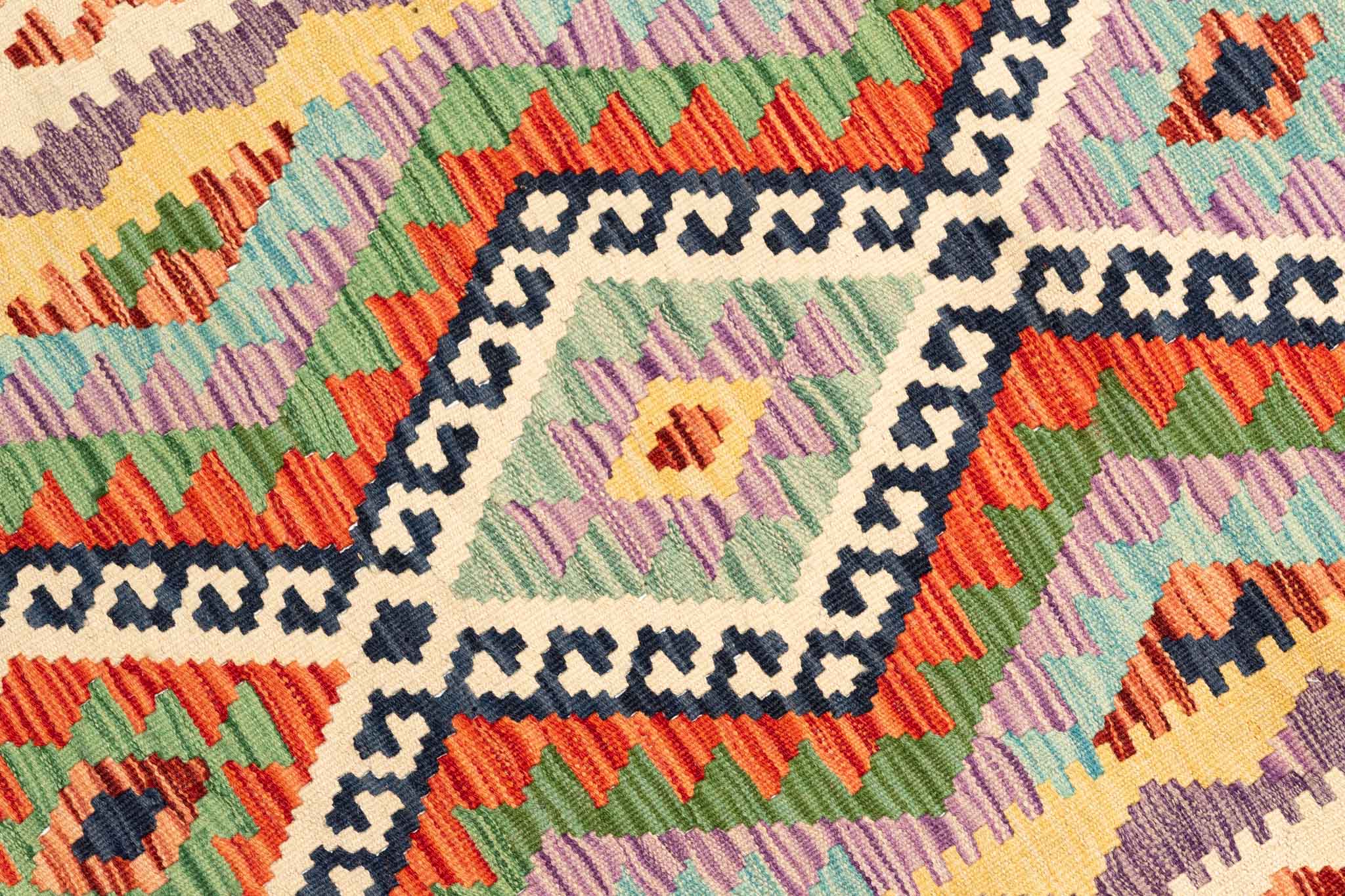 Afghanischer Kelim – 296 × 90 cm – handgewebt aus Schurwolle