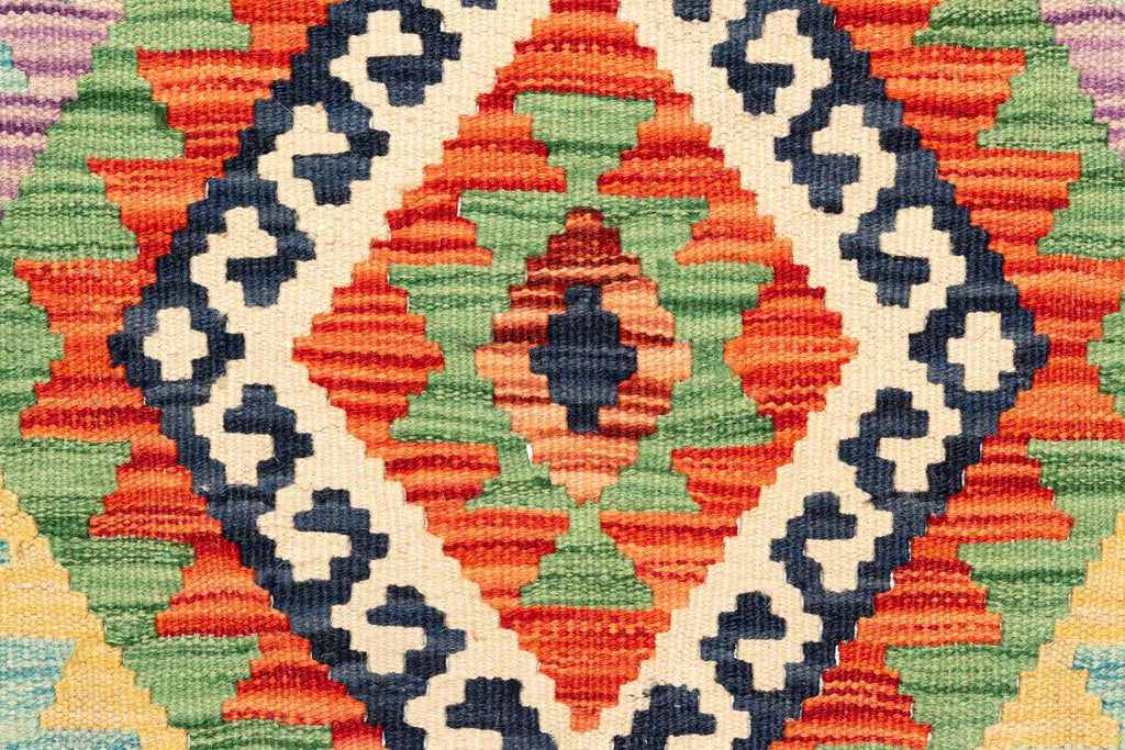 Afghanischer Kelim – 296 × 90 cm – handgewebt aus Schurwolle