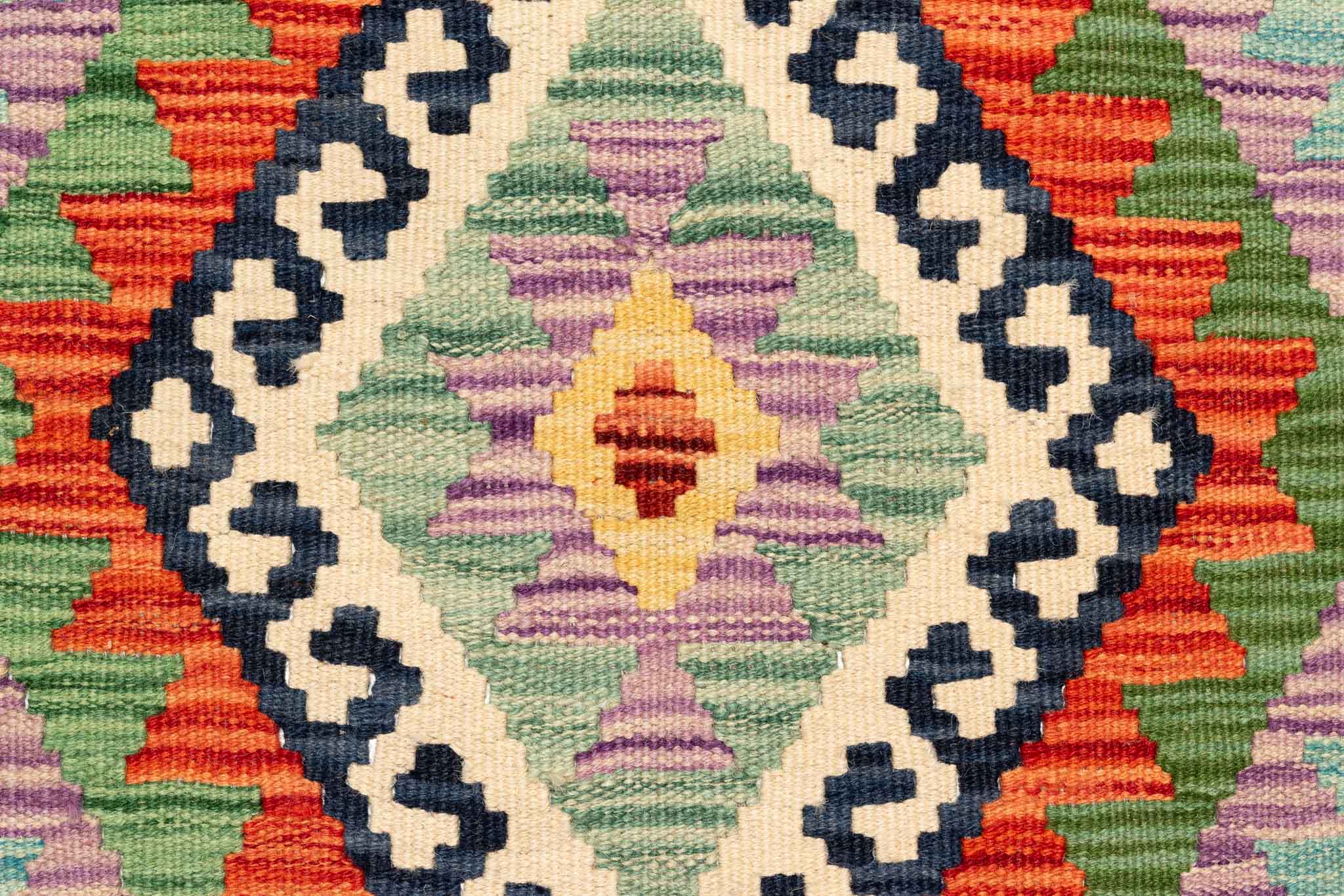 Afghanischer Kelim – 296 × 90 cm – handgewebt aus Schurwolle