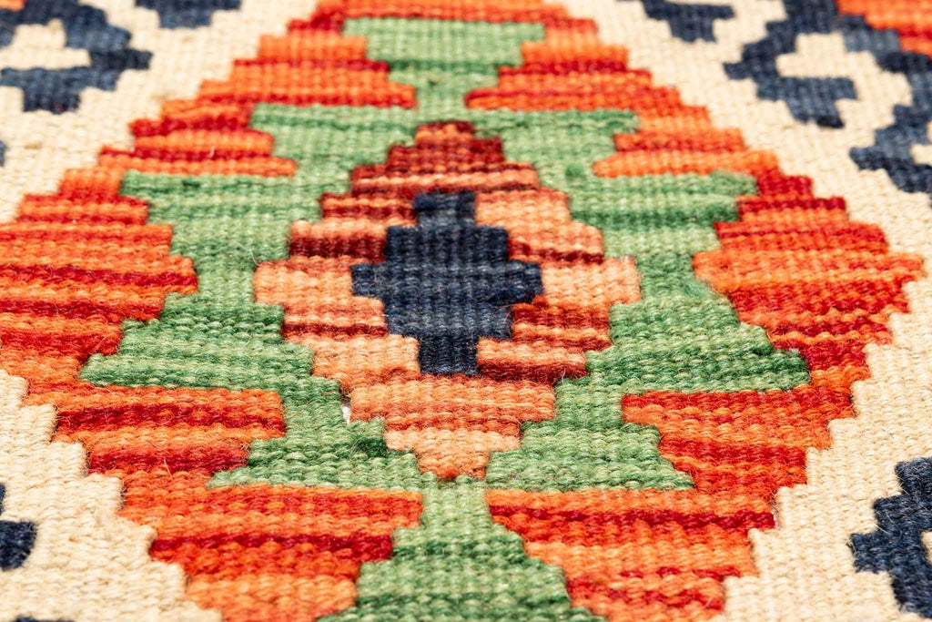 Afghanischer Kelim – 296 × 90 cm – handgewebt aus Schurwolle