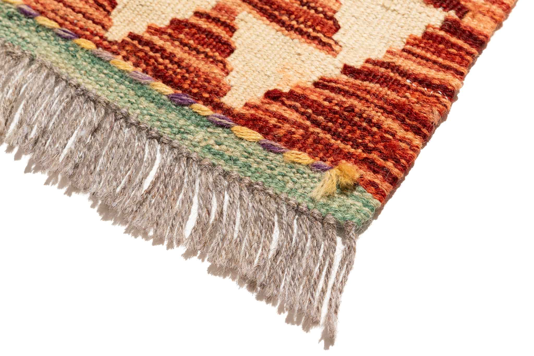 Afghanischer Kelim – 296 × 90 cm – handgewebt aus Schurwolle