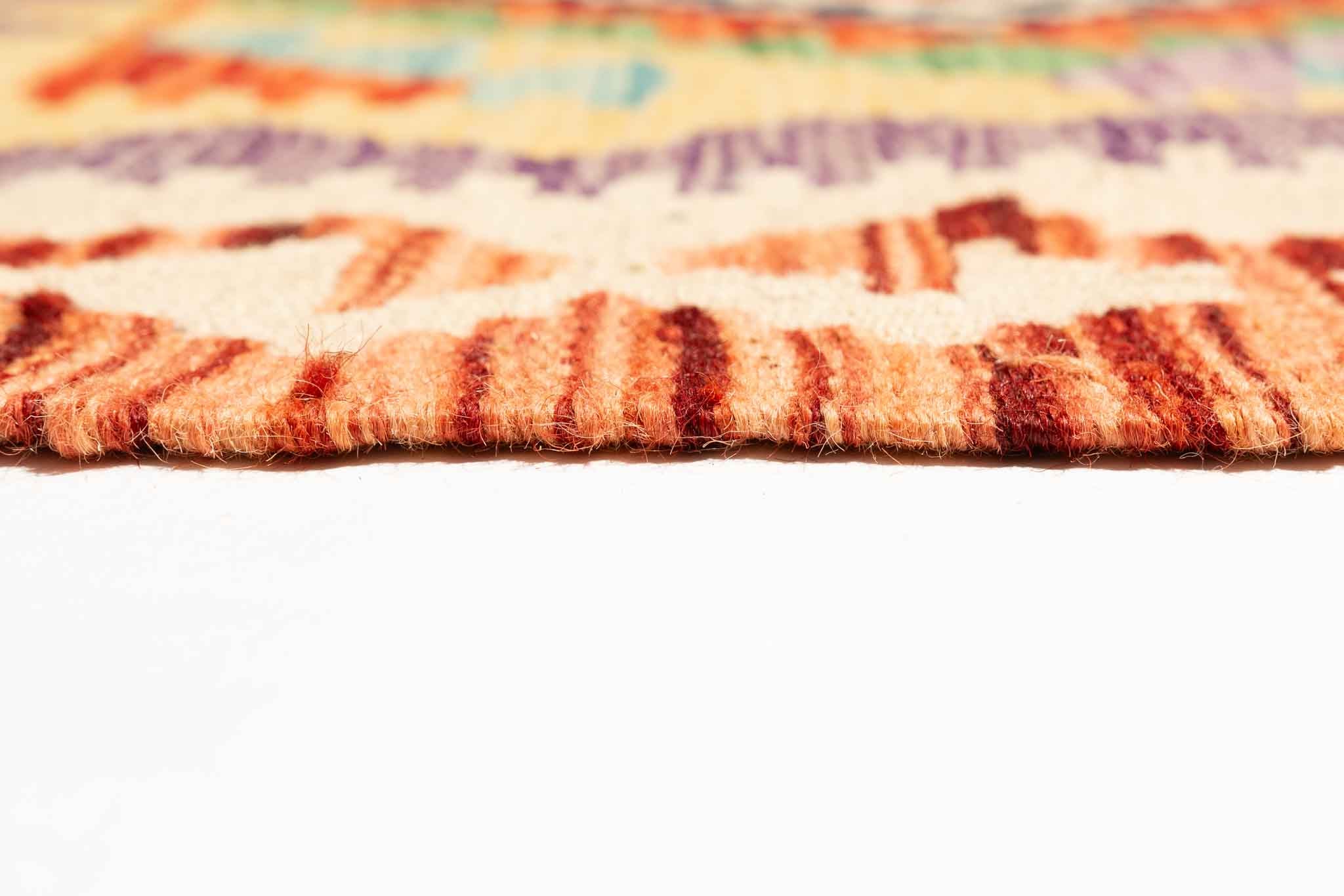 Afghanischer Kelim – 296 × 90 cm – handgewebt aus Schurwolle