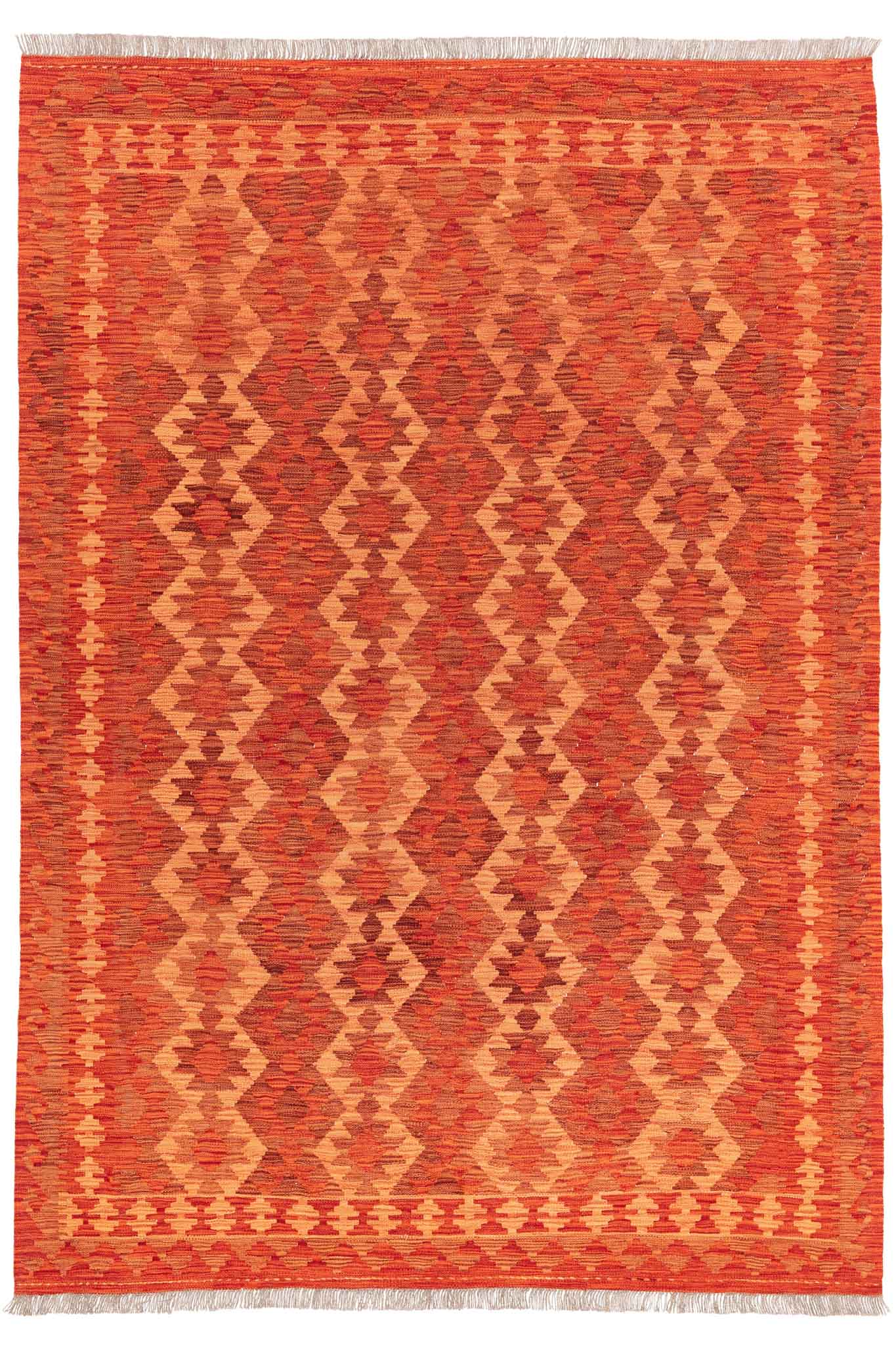 Handgewebter Kelim-Teppich aus Schurwolle, 166 × 239 cm